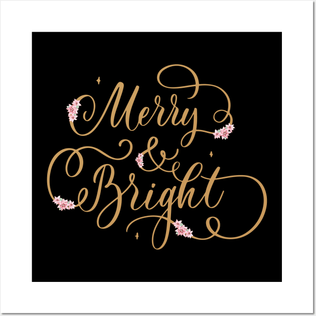 Merry and Bright Wall Art by TextureMerch